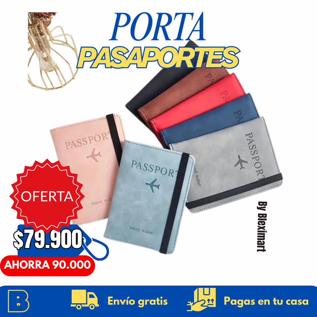 Portapasaporte RFID: viaja con tus documentos en un solo lugar, sin enredos.