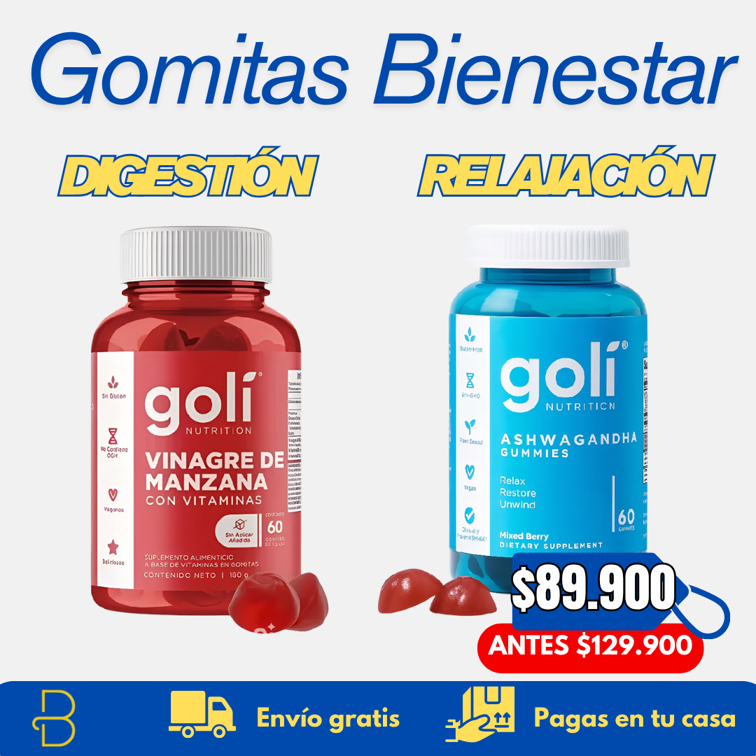 Gomitas Bienestar – Digestión o Relajación, 60 unidades