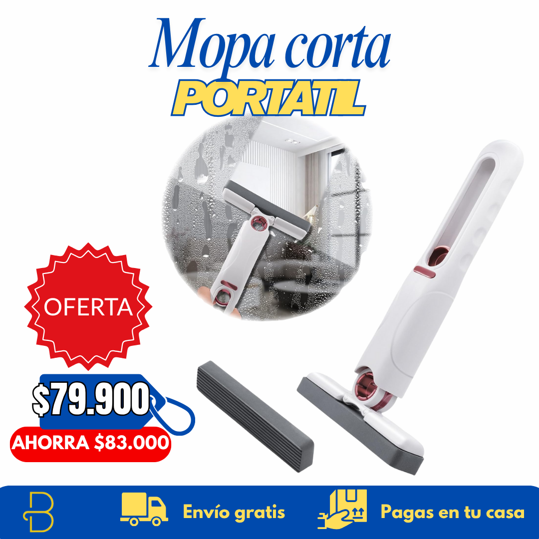 Mopa corta portátil - Máxima eficiencia para tu hogar