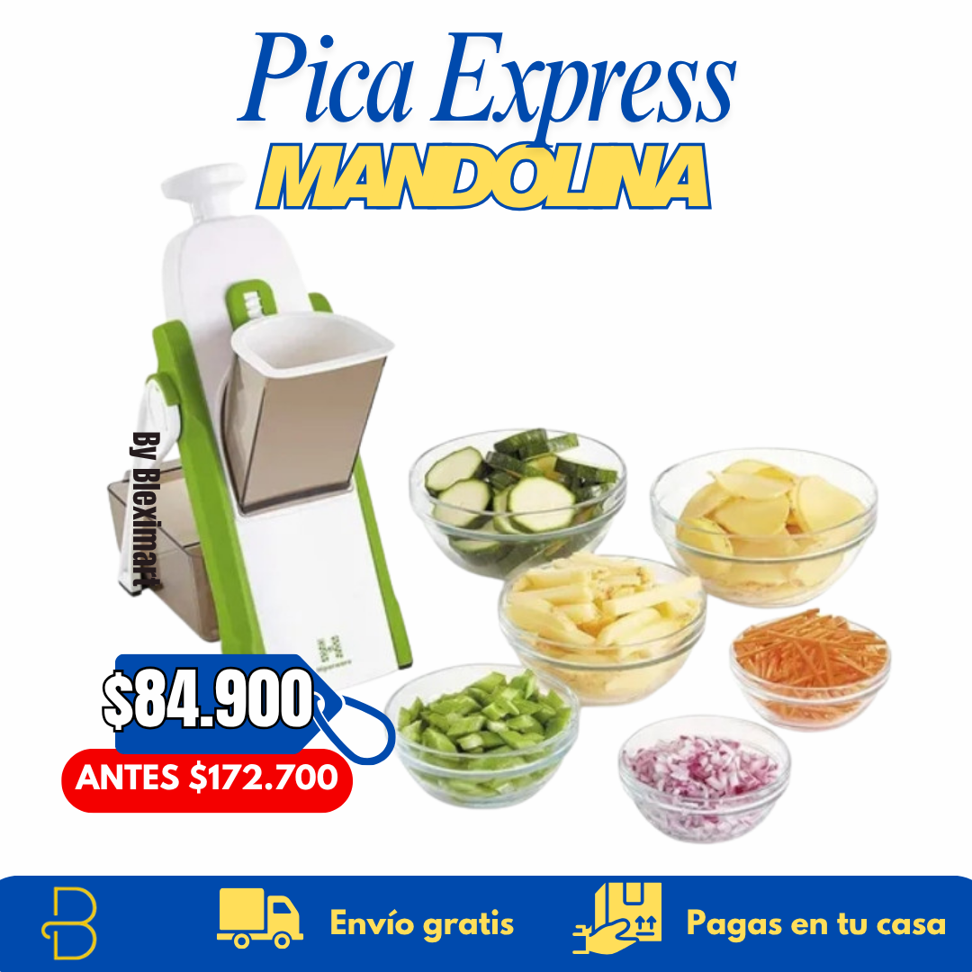 Pica Express Mandolina - Cortes perfectos, cocina sin esfuerzo.