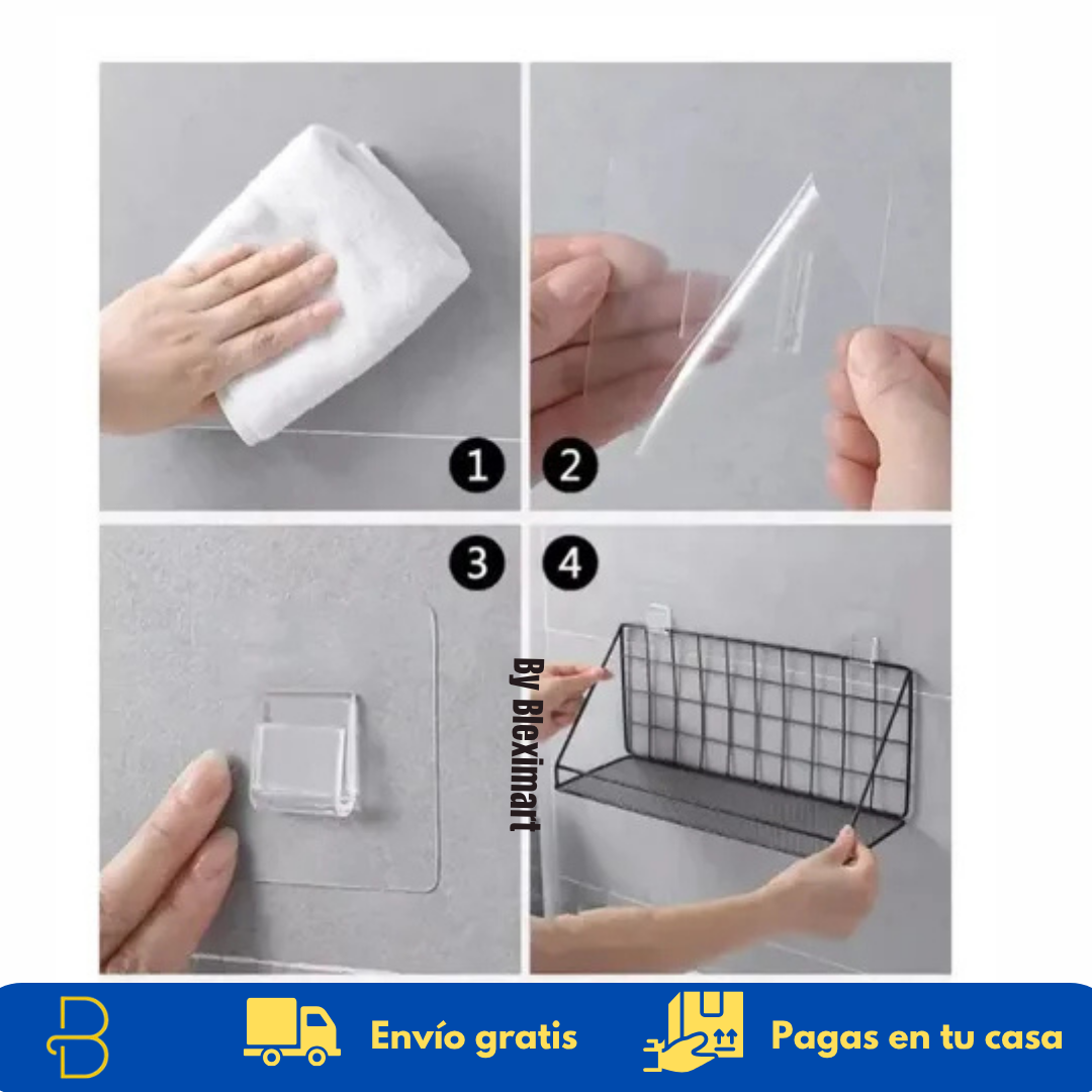 Estante flotante minimalista (Pack x2) - Organiza y decora sin taladrar