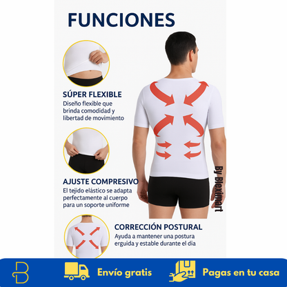 Camiseta de Compresión Masculina – Tu aliado para una mejor postura y presencia