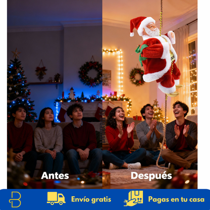 Papá Noel Escalador: Dale vida a tu navidad con magia en movimiento