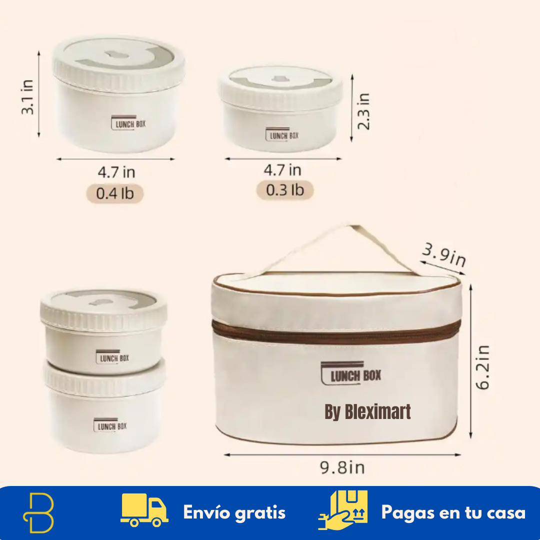 Portacomidas Térmico 4 en 1 – Tu comida caliente y fresca donde vayas