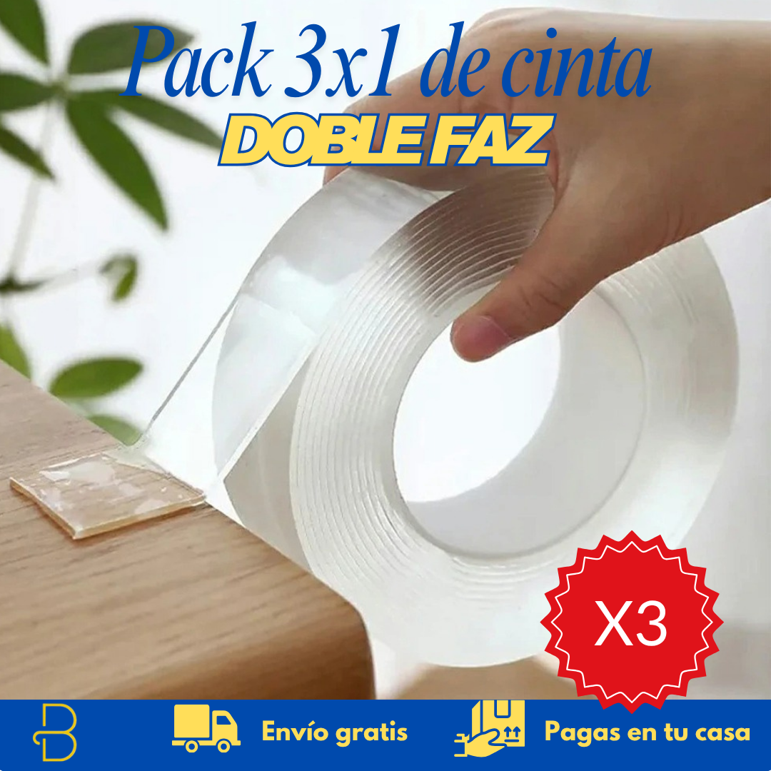 Pack 3X1 Cinta doble faz - 3M