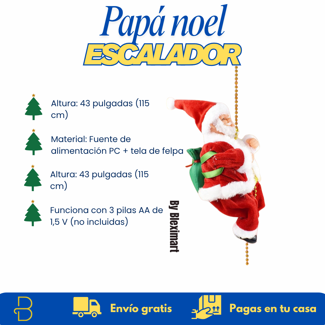 Papá Noel Escalador: Dale vida a tu navidad con magia en movimiento