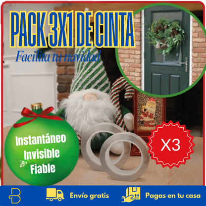 Pack 3X1 Cinta doble faz - 3M