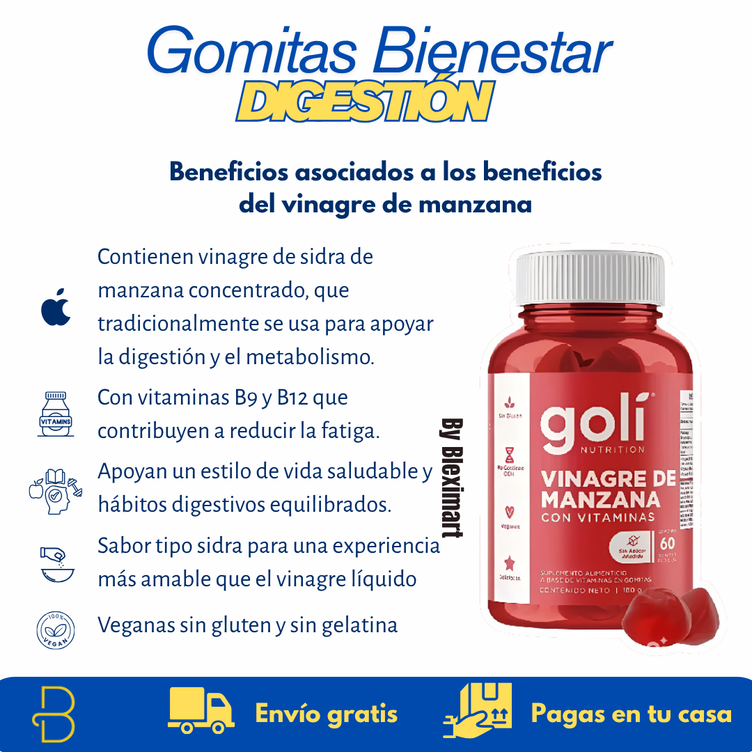Gomitas Bienestar – Digestión o Relajación, 60 unidades