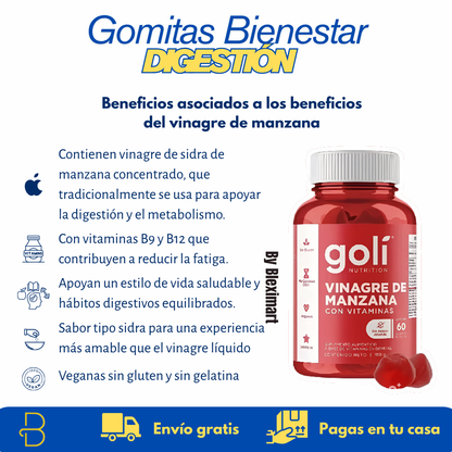 Gomitas Bienestar – Digestión o Relajación, 60 unidades