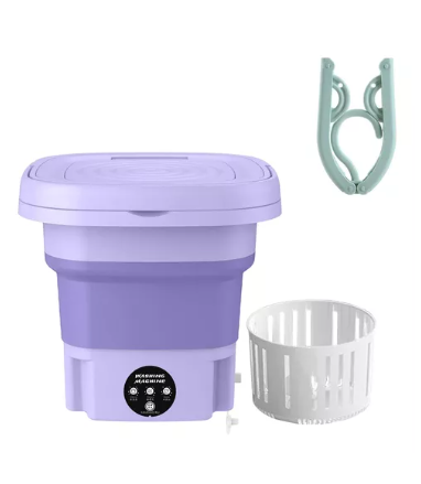 WashFold Pro: Mini Lavadora Portátil de 8L