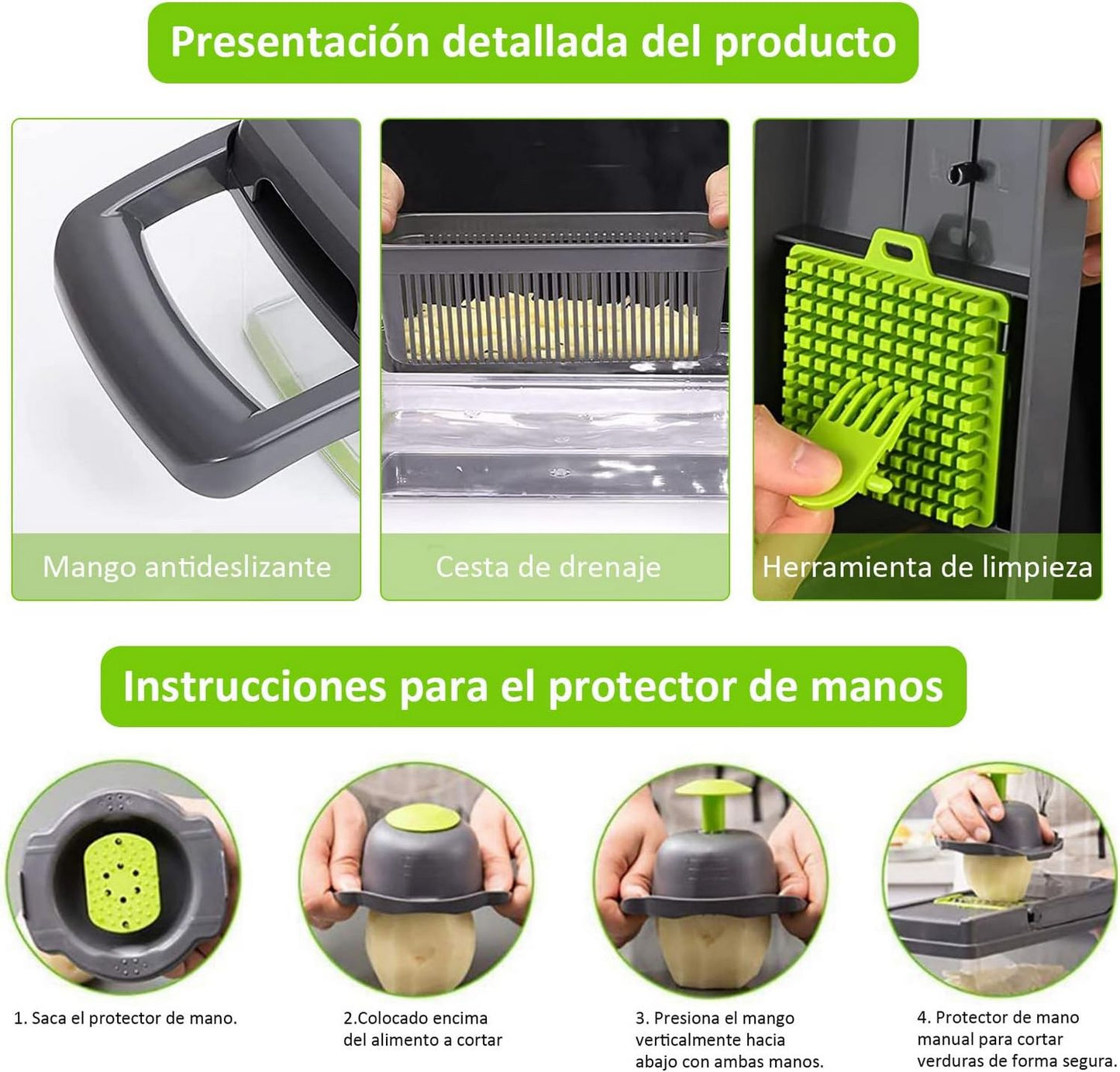 VerdiChop Pro 16 en 1 - Picador y Rallador Portátil