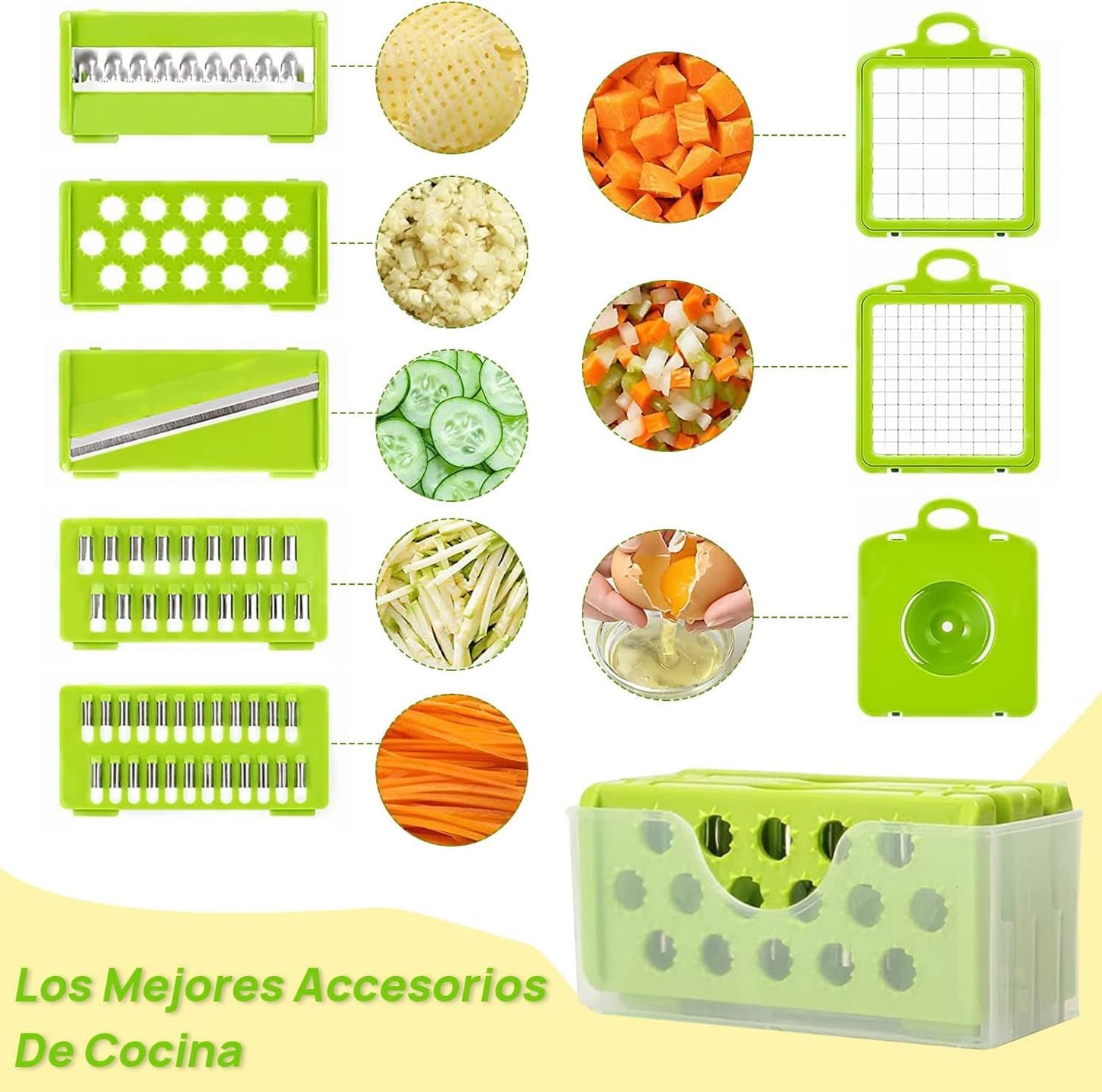 VerdiChop Pro 16 en 1 - Picador y Rallador Portátil
