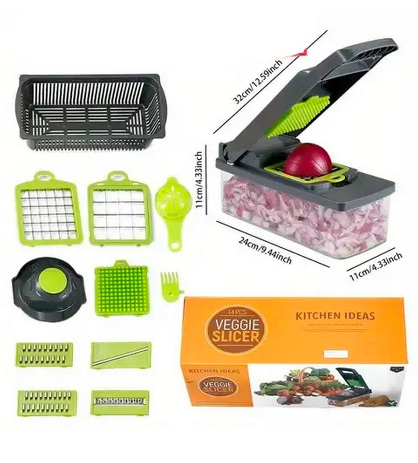 VerdiChop Pro 16 en 1 - Picador y Rallador Portátil
